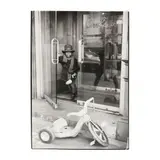 Boy with Toy Tricycle by Louis Faurer, Gelatin silver print, sold Oct 2024