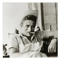 James Dean on Marfa, Texas Set of "Giant," 1955 by Sid Avery, Gelatin silver print, sold Oct 2024