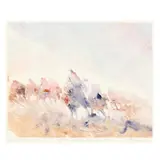 Following the Tracks of Autumn by Earl Biss, Monotype on paper, sold Oct 2024