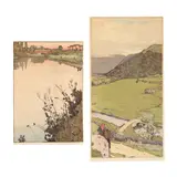 Brotherswater / Meadowsweet (Two Works) by Frank Morley Fletcher, Each a woodcut on Japan paper, sold Oct 2024