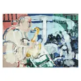 Boppin' at Birdland (Stomp Time) by Romare Bearden, Lithograph in colors, sold Oct 2024