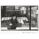 Man at Cafe, Avenue du Maine, Paris by Henri Cartier-Bresson, 1932, Gelatin silver print, sold Oct 2024