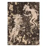 Hand-Signed and Dedicated "Jeux et Travaux," Christmas and New Year's Card by Jean Dubuffet, Lithograph in colors, sold Oct 2024