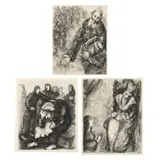 Bathsheba at the Feet of David / Joshua Reads the Words of the Law / Jacob Weeping for Joseph (Three Works) by Marc Chagall, Etchings, sold Oct 2024