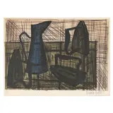 Still Life with Iron by Bernard Buffet, Lithograph in colors, sold Oct 2024