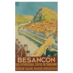 Besançon by Roger Broders, Lithographic poster in colors, sold Oct 2024