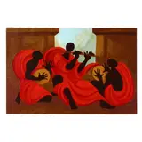 Three Musicians by Willie Lee Nash, Oil on canvas, sold Oct 2024