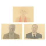 Three Works from 10 Self Portraits by Richard Stenhouse, Pastel and graphite on mylar, sold Oct 2024