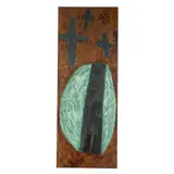 Untitled by Jeff Goll, Patina on copper panel, sold Oct 2024