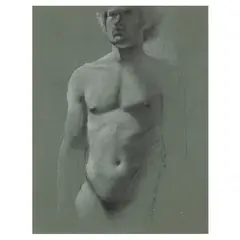 Nude Study by S. Tucker Cooke, Pastel on paper, sold Oct 2024