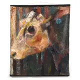 From the Cow Series by Genevieve Cotter, Oil on canvas, sold Oct 2024