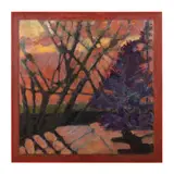 Tree Series No. 41: Willows in the Wind by Genevieve Cotter, Oil on wood panel, sold Oct 2024