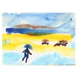 Untitled Abstract by Mary Abbott, Watercolor on paper, sold Oct 2024