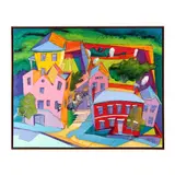 St. John's Moving Day by Bruce Bowman, Oil on canvas, sold Oct 2024