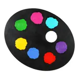 Appropriate Palette by Robert Box, Acrylic on shaped canvas, sold Oct 2024