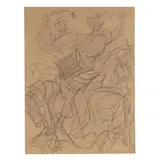 Five Drawings by Carl Holty, Graphite on brown paper, sold Oct 2024