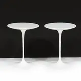 Pair of Tulip Side Tables by Eero Saarinen, Contemporary production, sold Oct 2024