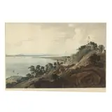View of Mount Erskine and Puloticoose Bay, Prince of Wales's Island by William Daniell, Hand-colored aquatint on paper, sold Sep 2024