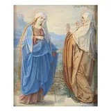 Mary Magdalene and Martha by Charles Andreani, Watercolor and gouache on paper, sold Sep 2024