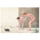 Pair of Nude Figures with a Skunk by Seward Hume Rathbun, Watercolor on paper, sold Sep 2024
