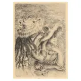 Le Chapeau Épinglé (La fille de Berthe Morisot et sa cousine) by Pierre-Auguste Renoir, Etching on cream wove paper, sold Sep 2024