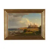 Kronborg Castle by Carsten Henrichsen, Oil on canvas (lined), sold Sep 2024