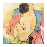 Seated Female Nude by Jessie Mackay, Oil on canvas, sold Sep 2024