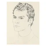Portrait of a Man by Pierre Ramel, Graphite on paper, sold Sep 2024