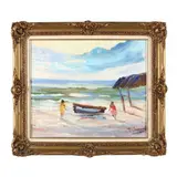 Marina by Trino Orozco, Oil on canvas, sold Sep 2024