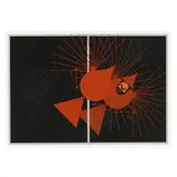 Seeing Red by Charley Harper, Serigraph in colors, sold Sep 2024