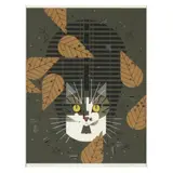 Birdwatcher by Charley Harper, Serigraph in colors, sold Sep 2024