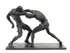 Right to the Jaw by Mahonri Young, bronze, sold May 2024