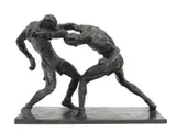 Right to the Jaw by Mahonri Young, bronze, sold May 2024