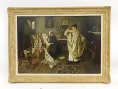 Old Dresses by Charles Dater Weldon, oil on canvas, sold May 2024