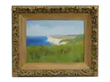 Etretat by William Wright Stewart, oil, sold May 2024