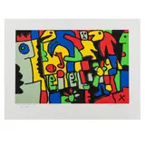 LES FLEURS DU MAL by Thierry Noir, 1989, color screenprint, sold Mar 2026