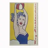 Ausstellungplakat 'Girl with Ball by Roy Lichtenstein, 1995, offset lithograph, sold Oct 2025