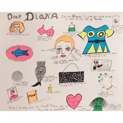Dear Diana by Niki de Saint Phalle, 1969, color screenprint, sold Oct 2025