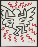 Blatt aus der 'Bayer Suite by Keith Haring, 1982, offset lithograph, sold Mar 2025