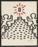 Blatt aus der 'Bayer Suite by Keith Haring, 1982, offset lithograph, sold Mar 2025