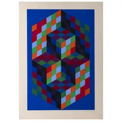Koeb V by Victor Vasarely, 1969, color screenprint, sold Mar 2025