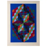 Koeb V by Victor Vasarely, 1969, color screenprint, sold Mar 2025