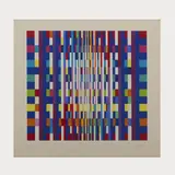 Reflexion by Yaacov Agam, 1985, color screenprint, sold Oct 2024