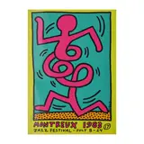 Farbplakat 'Montreux Jazz Festival by Keith Haring, 1983, color screenprint, sold Mar 2024