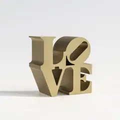 LOVE (gold)' (Authorized Replica) by Robert Indiana, 2009, multiple (object), sold Dec 2023