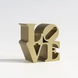LOVE (gold)' (Authorized Replica) by Robert Indiana, 2009, multiple (object), sold Dec 2023