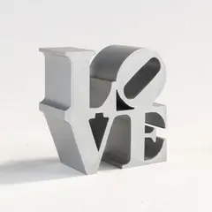 LOVE (silver)' (Authorized Replica) by Robert Indiana, 2009, multiple (object), sold Dec 2023
