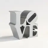 LOVE (silver)' (Authorized Replica) by Robert Indiana, 2009, multiple (object), sold Dec 2023