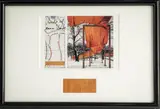 Postkarte und Stoffmuster von 'The Gates, Project for Central Park, New York City, 2005 by Christo und Jeanne-Claude, 2004, offset lithograph, sold Dec 2021