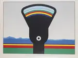 Parkuhr by Werner Nöfer, 1970, color screenprint, sold Jul 2021